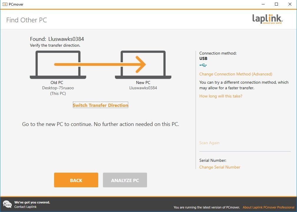 Laplink PCmover Ultimate 11 - Easily Move your Applications - Files and Settings from an Old PC to a New PC - Includes Optional Ethernet Cable - 1 Use